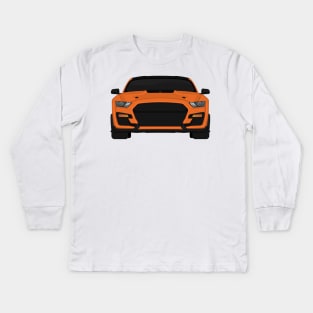 Shelby GT500 2020 Twister-Orange + Black roof Kids Long Sleeve T-Shirt